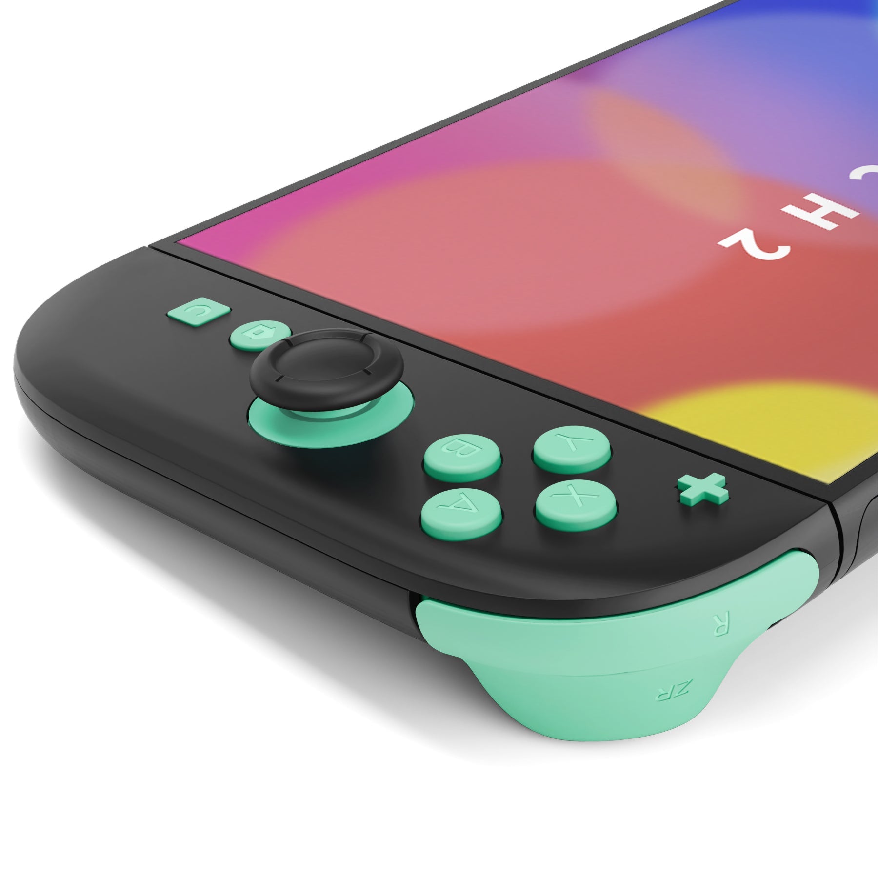 eXtremeRate DIY Replacement Full Set Buttons for Nintendo Switch 2 - Purple & Green