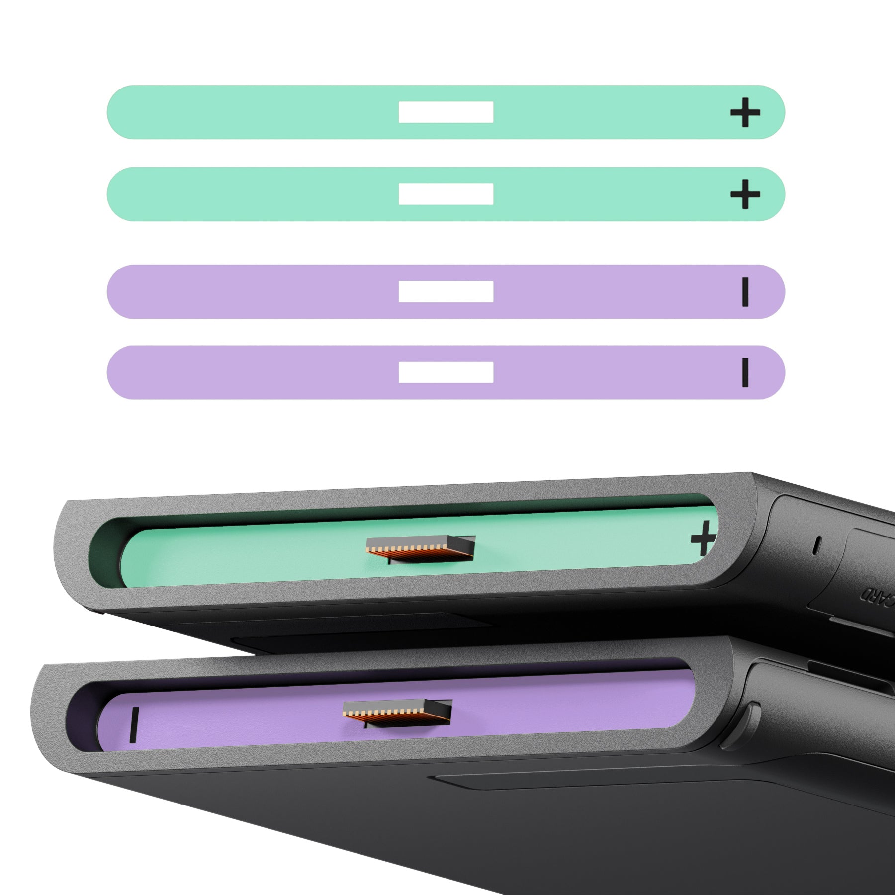 eXtremeRate DIY Replacement Full Set Buttons for Nintendo Switch 2 - Purple & Green
