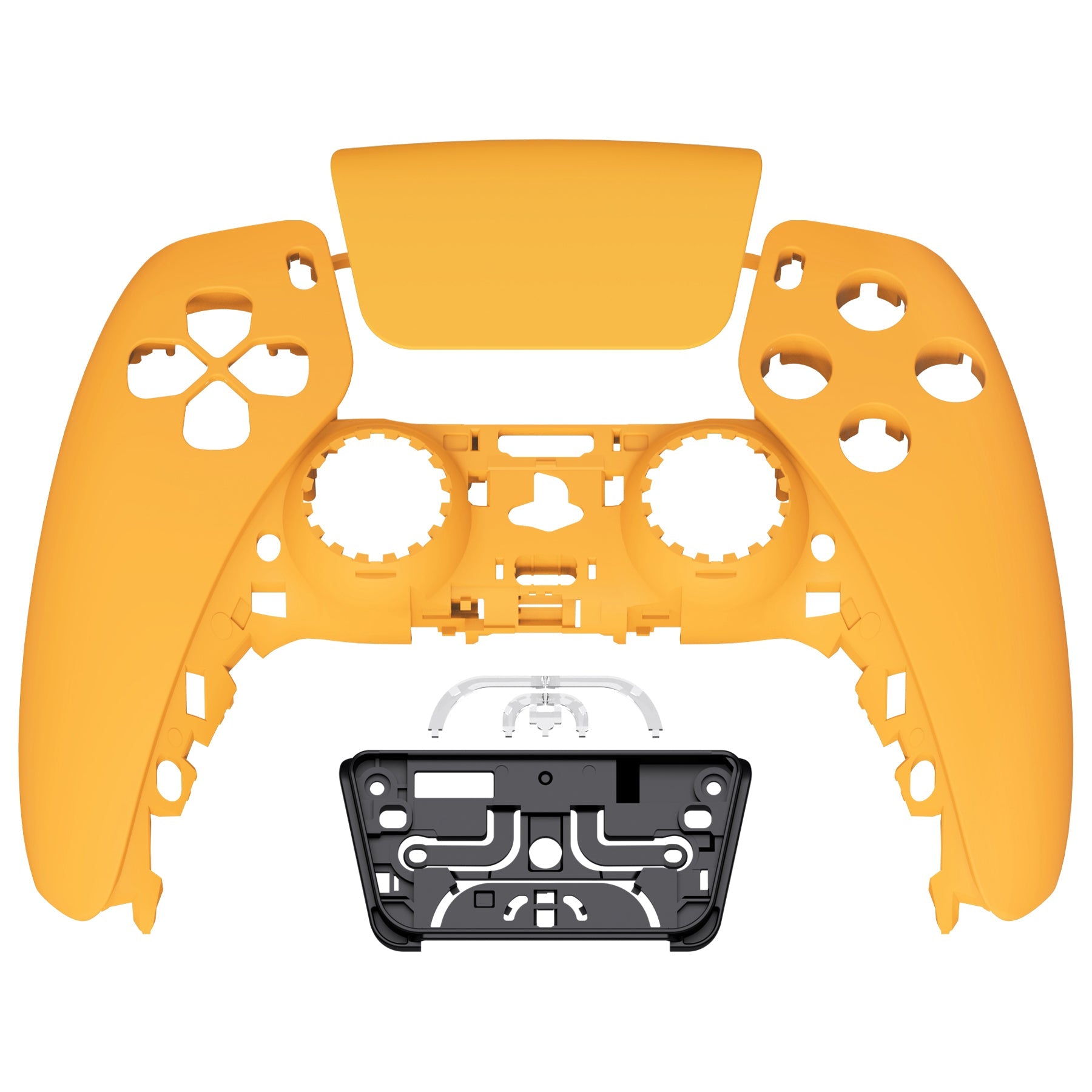 eXtremeRate Replacement Front Housing Shell with Touchpad Compatible with PS5 Controller BDM-010/020/030/040/050/060 - Caution Yellow