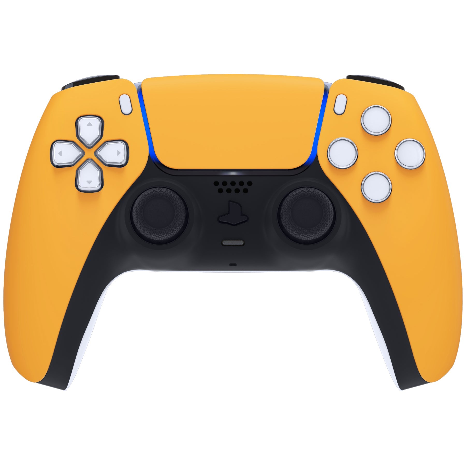 eXtremeRate Replacement Front Housing Shell with Touchpad Compatible with PS5 Controller BDM-010/020/030/040/050/060 - Caution Yellow