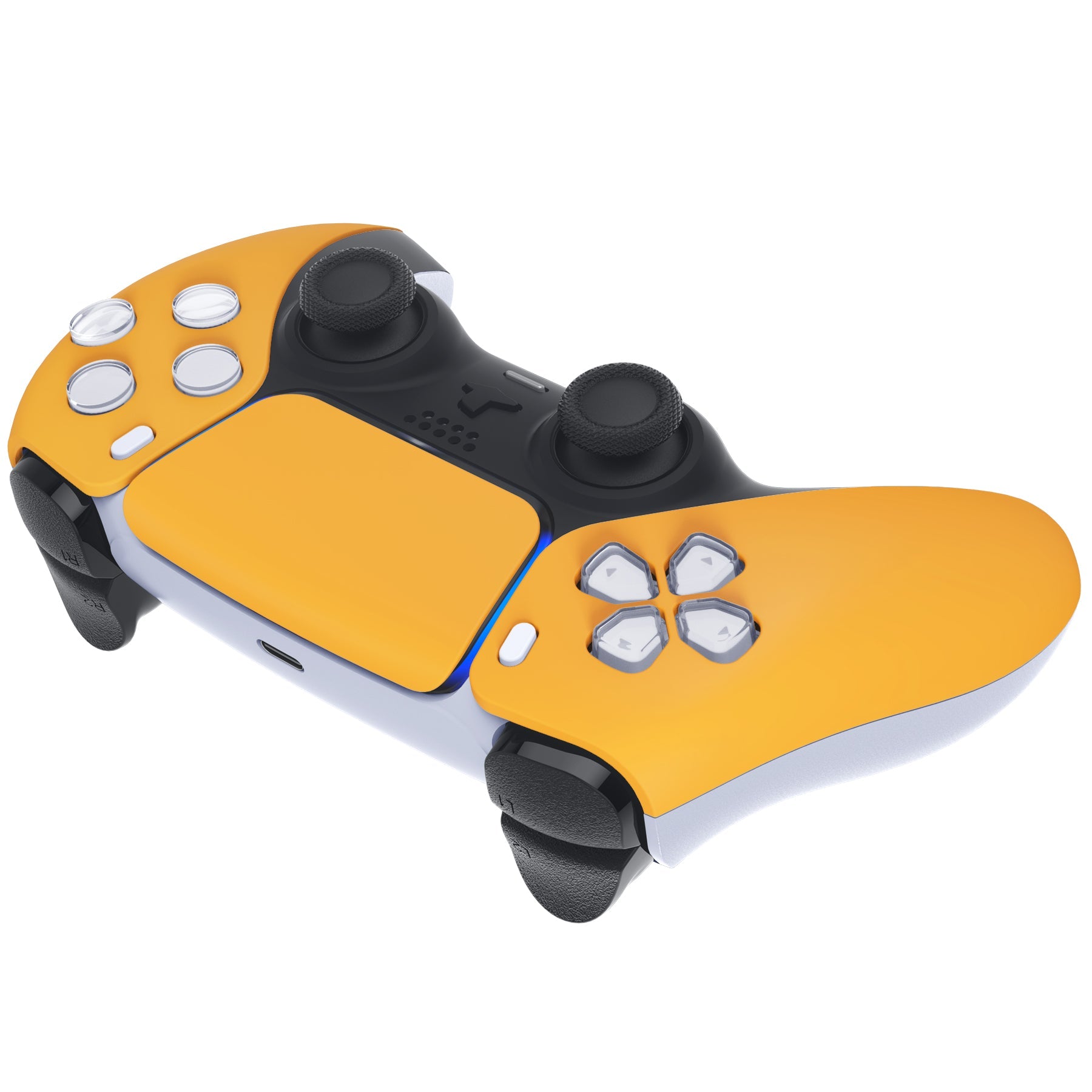 eXtremeRate Replacement Front Housing Shell with Touchpad Compatible with PS5 Controller BDM-010/020/030/040/050/060 - Caution Yellow