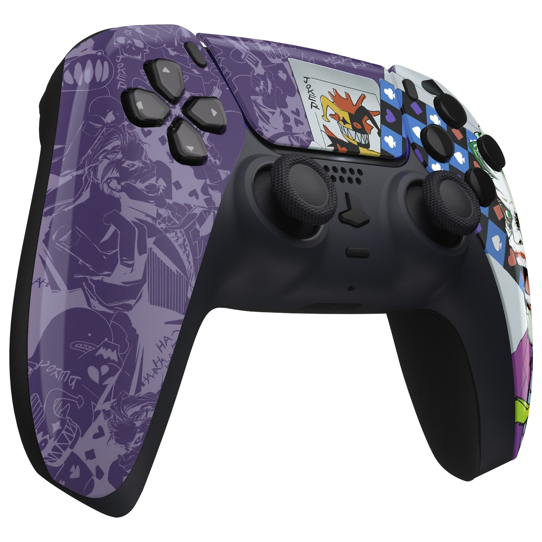 eXtremeRate Replacement Front Housing Shell with Touchpad Compatible with PS5 Controller BDM-010/020/030/040/050/060 - Clown Cards